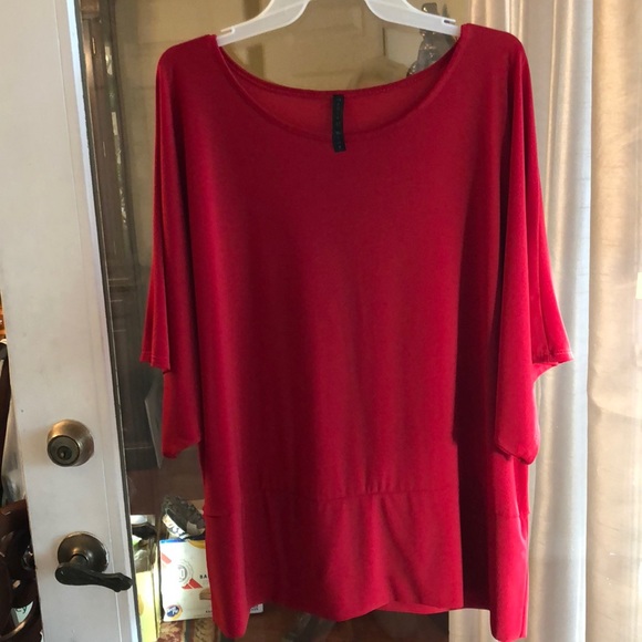 Shleu Blue Tops - Shelia Blue Ladies Top 3X, Red